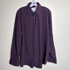 Mizzen + Main Leeward Men's Long Sleeve Checkered XXL  Standard Fit Stretch